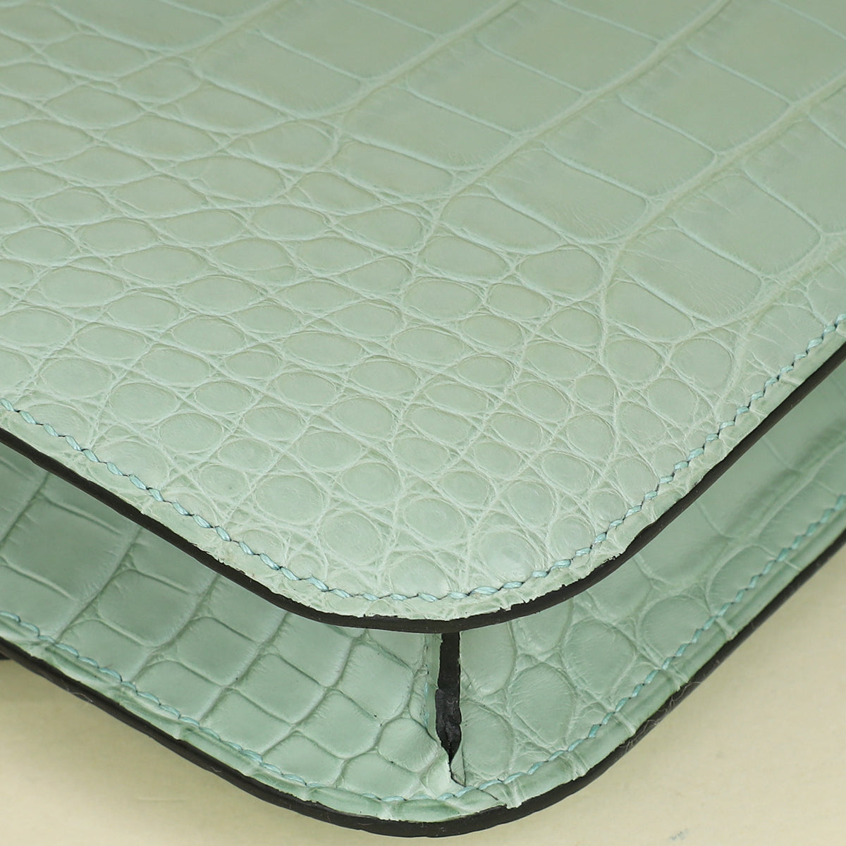 Hermes Vert D'ea Constance Elan Matte Mississippiensis Alligator Bag