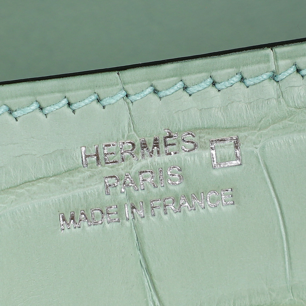 Hermes Vert D'ea Constance Elan Matte Mississippiensis Alligator Bag