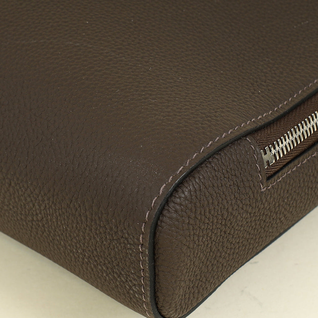 Hermes Chocolate Victoria Light Briefcase