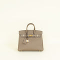 Hermes Etoupe Birkin 25 Bag