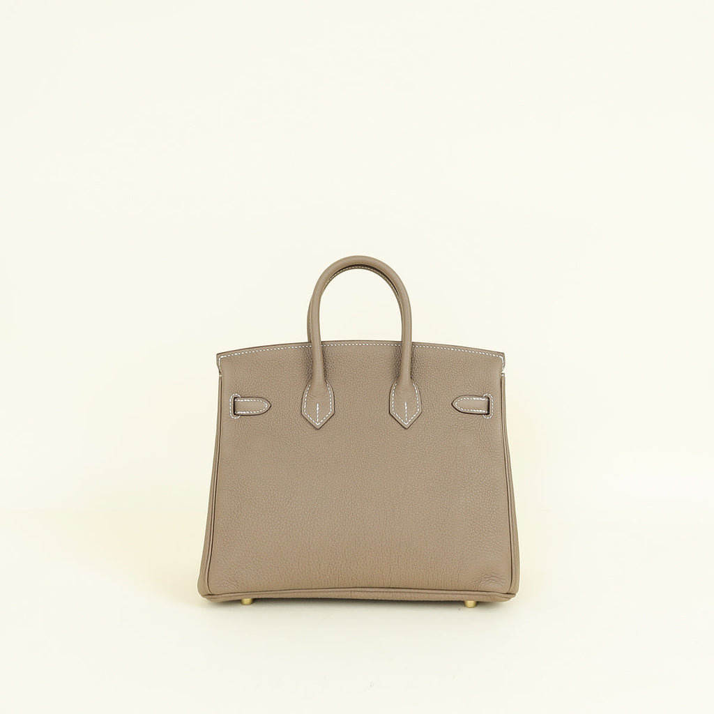 Hermes Etoupe Birkin 25 Bag