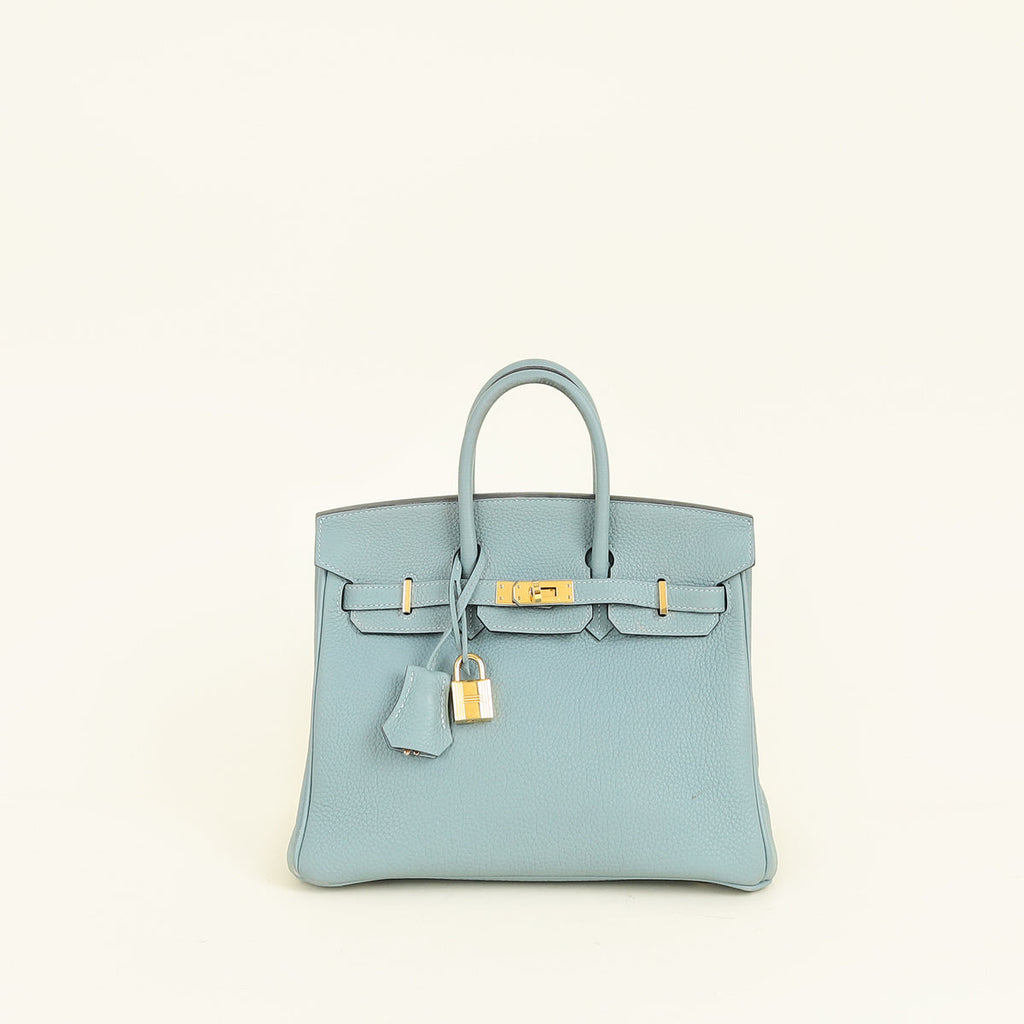 Hermes Bleu Ciel Birkin 25 Bag