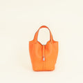 Hermes Orange Minuim Picotin Lock 22 Bag
