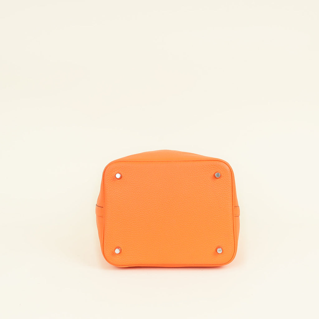 Hermes Orange Minuim Picotin Lock 22 Bag