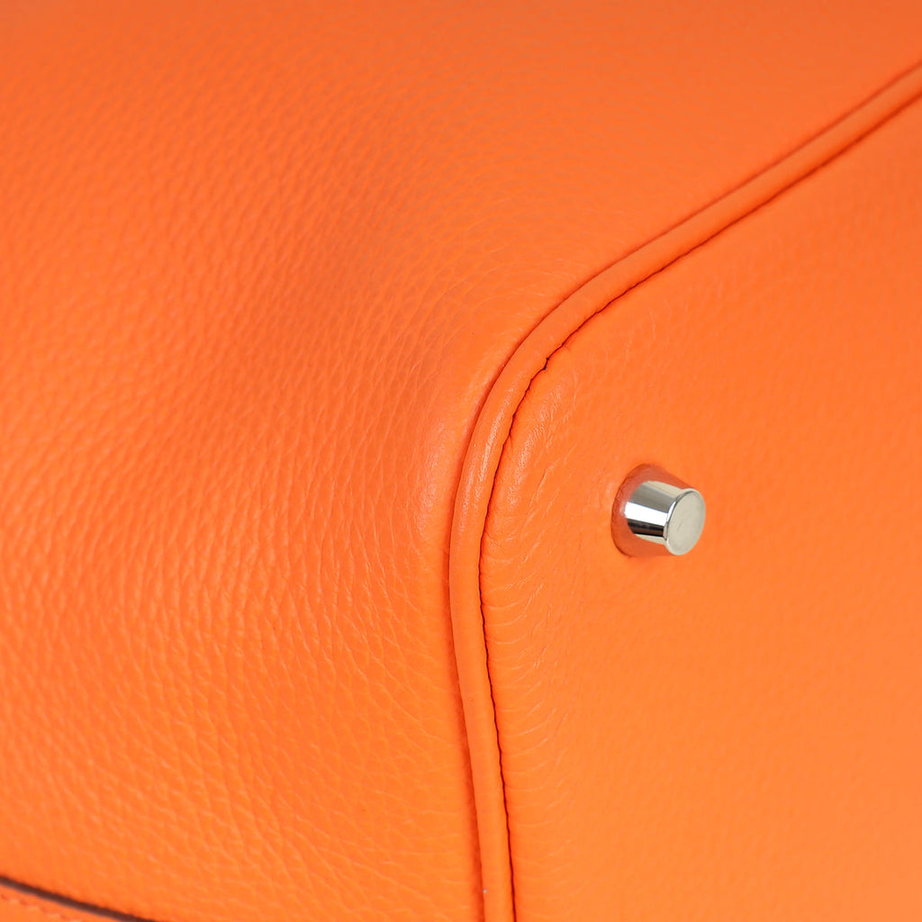 Hermes Orange Minuim Picotin Lock 22 Bag