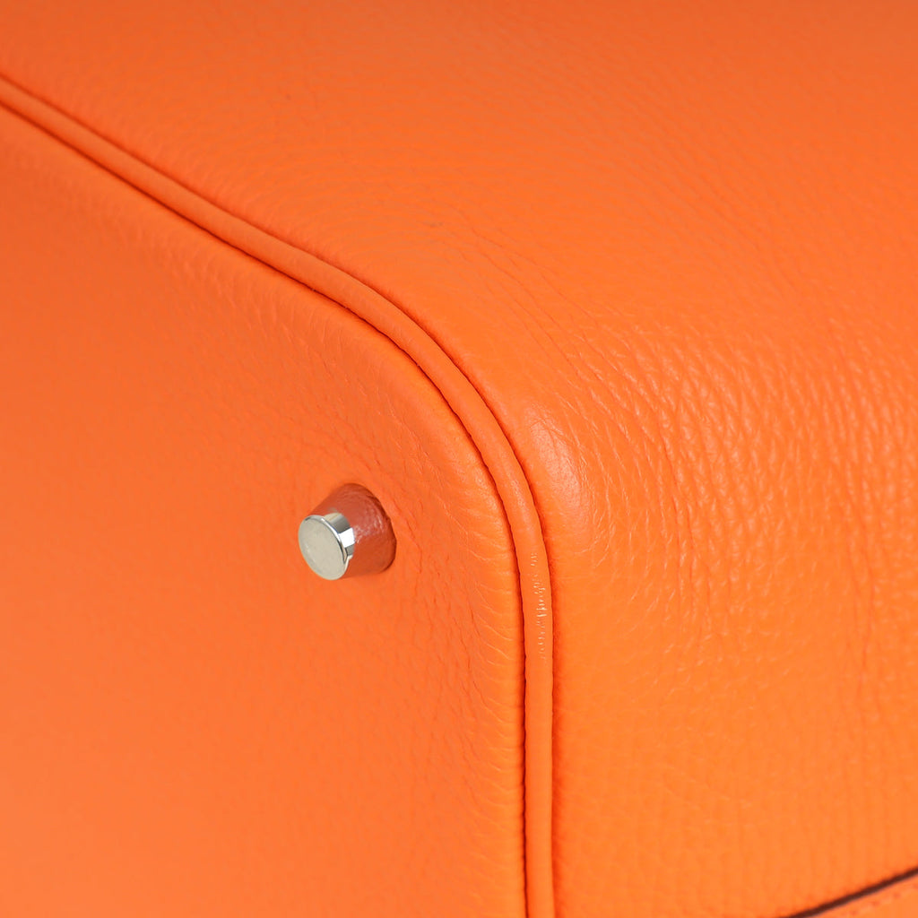 Hermes Orange Minuim Picotin Lock 22 Bag