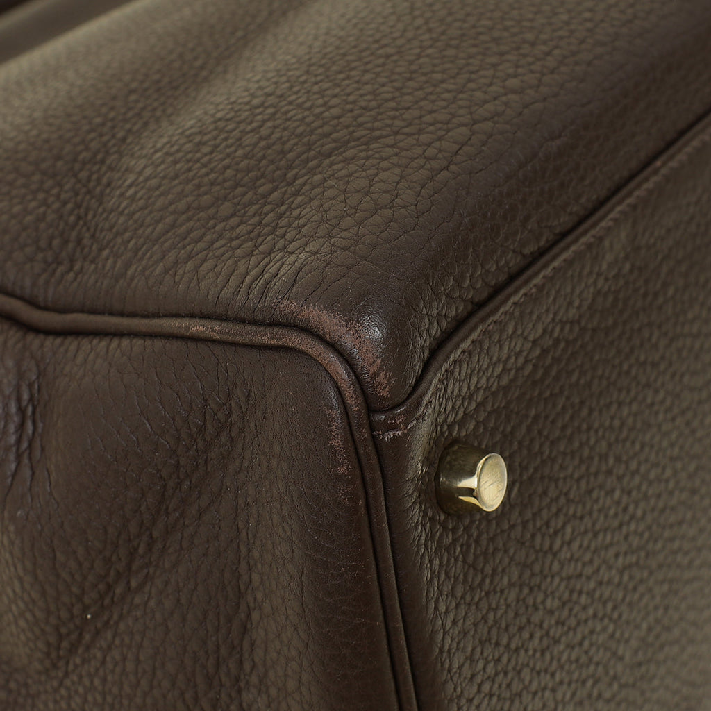 Hermes Chocolate Kelly 40 Retourne Bag