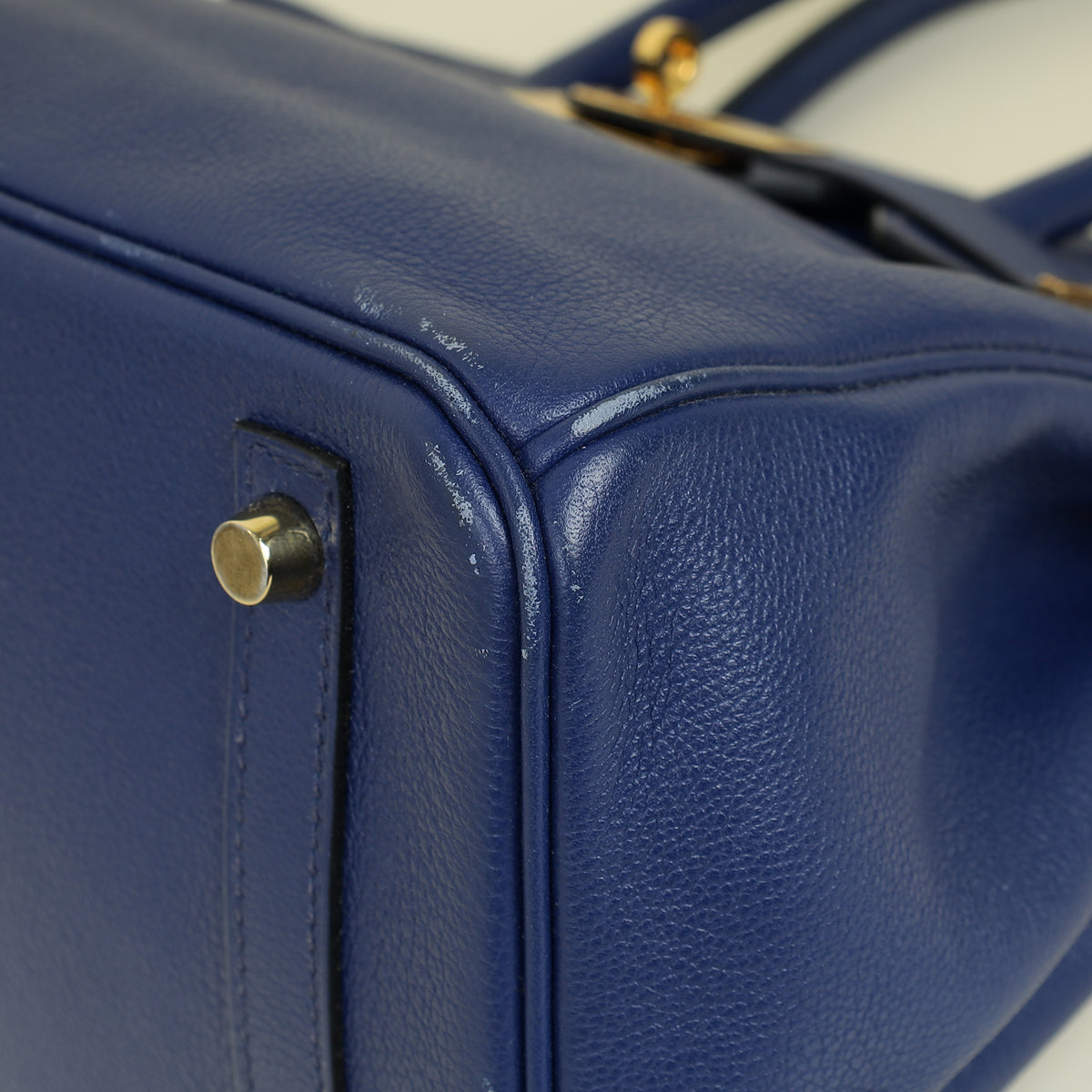 Hermes Bleu Saphire Birkin 30 Evercolor Bag