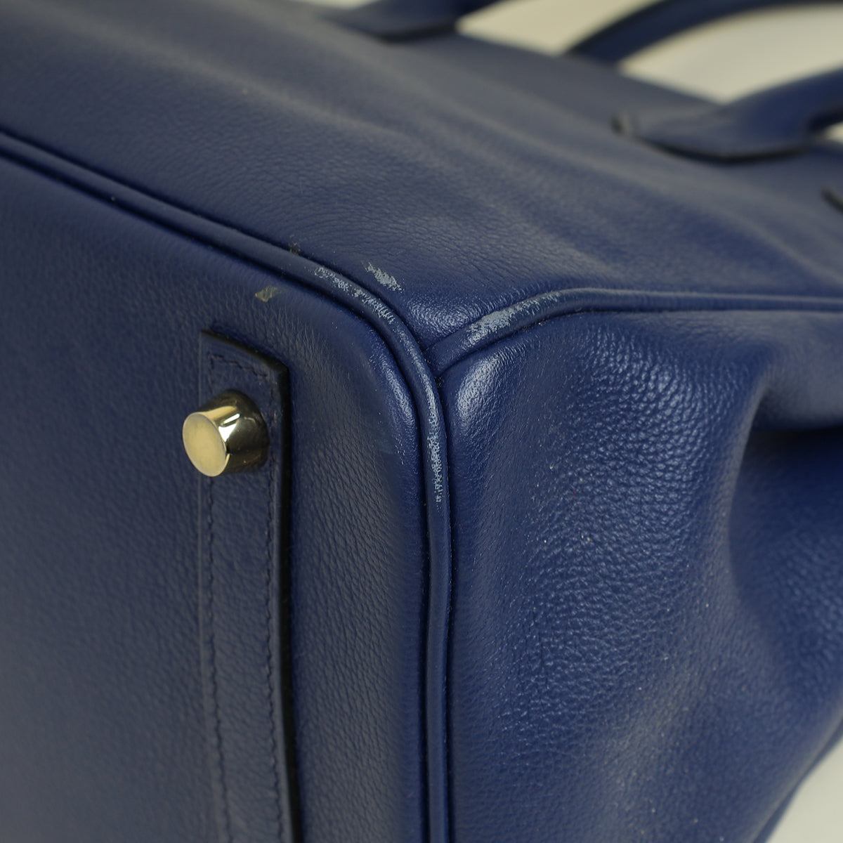 Hermes Bleu Saphire Birkin 30 Evercolor Bag