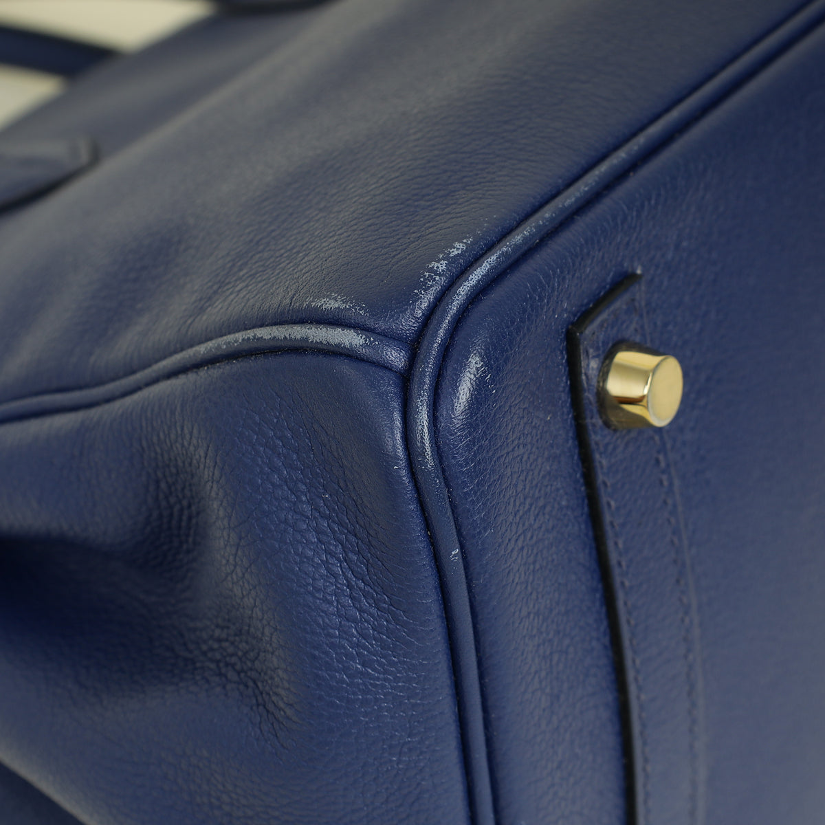 Hermes Bleu Saphire Birkin 30 Evercolor Bag