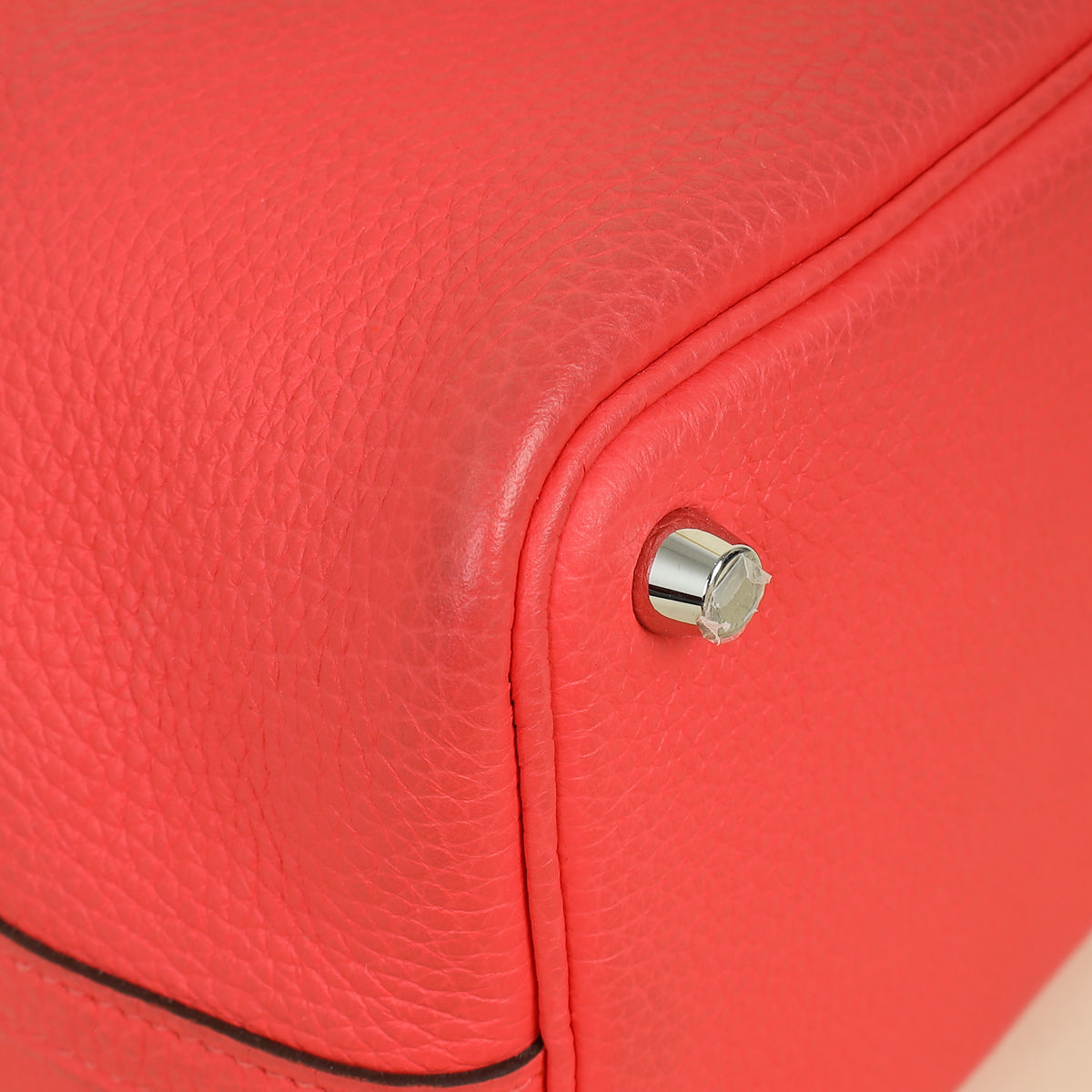 Hermes Rose Texas Picotin Lock 18 Clemence Bag