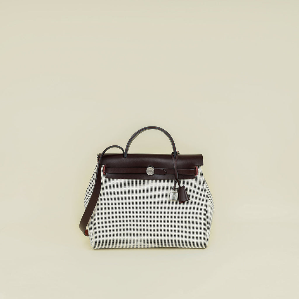Hermes Tricolor Criss Viking Quadrille Herbag Zip 31 PM Bag