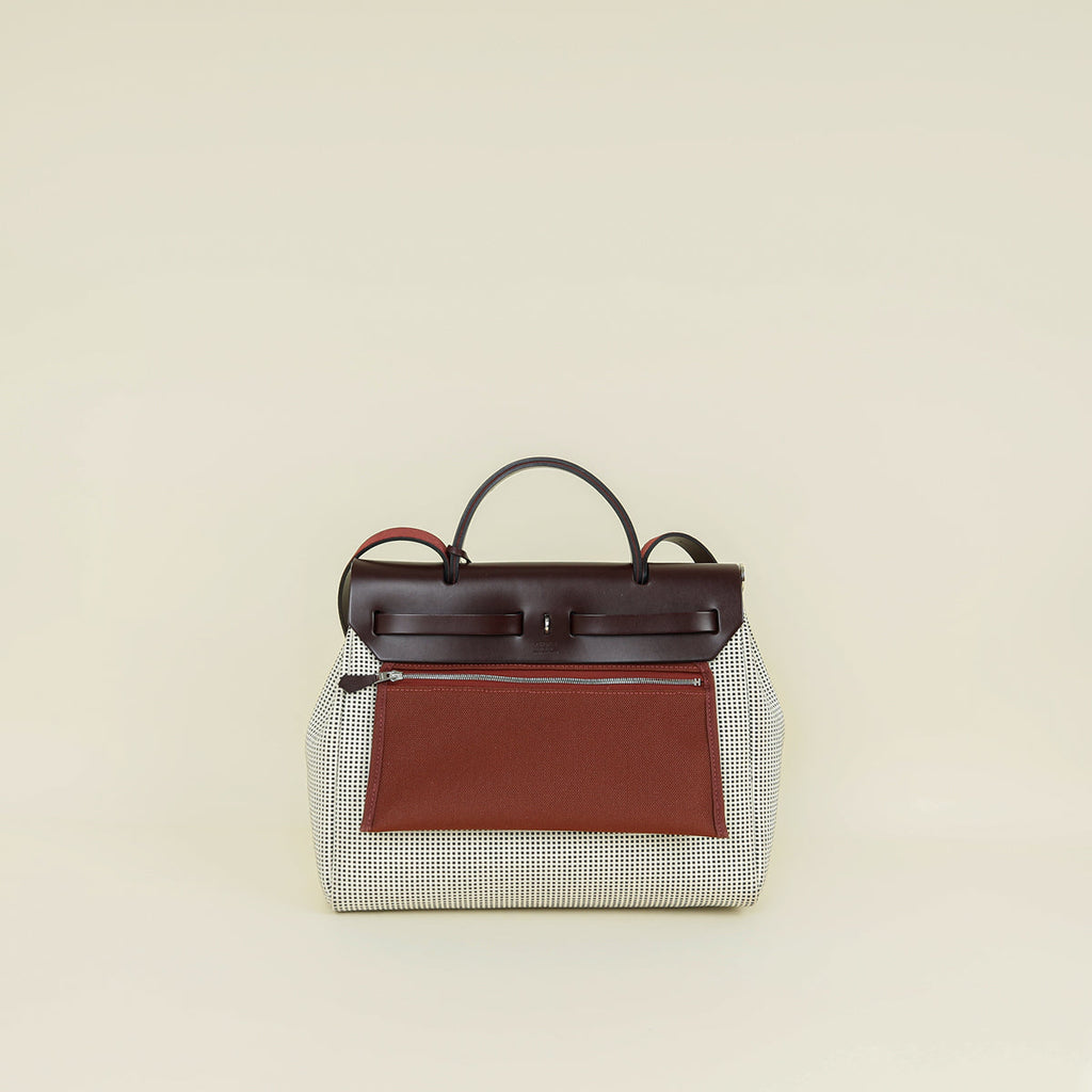 Hermes Tricolor Criss Viking Quadrille Herbag Zip 31 PM Bag