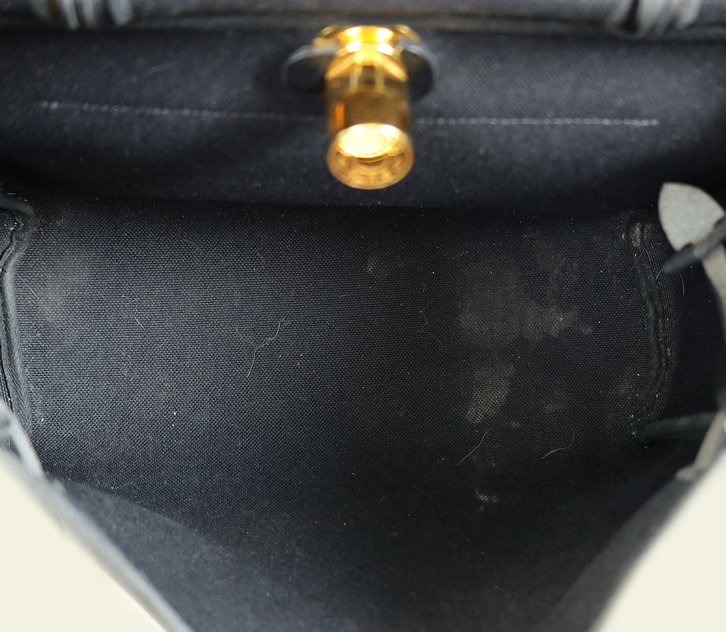 Hermes Noir Herbag Zip 31 Retourne Bag