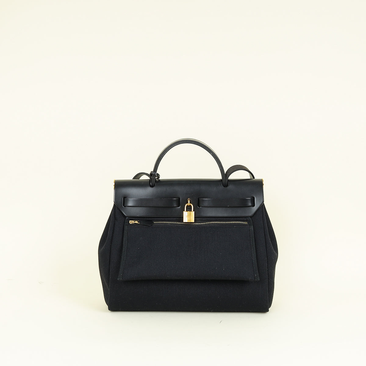 Hermes Noir Herbag Zip 31 Retourne Bag