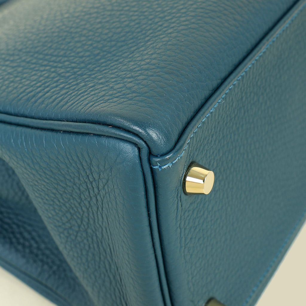 Hermes Bleu Colvert Kelly 32 Retourne Bag