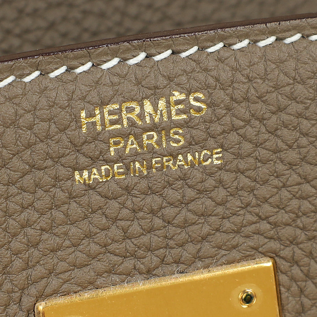 Hermes Etoupe Birkin 30 Bag