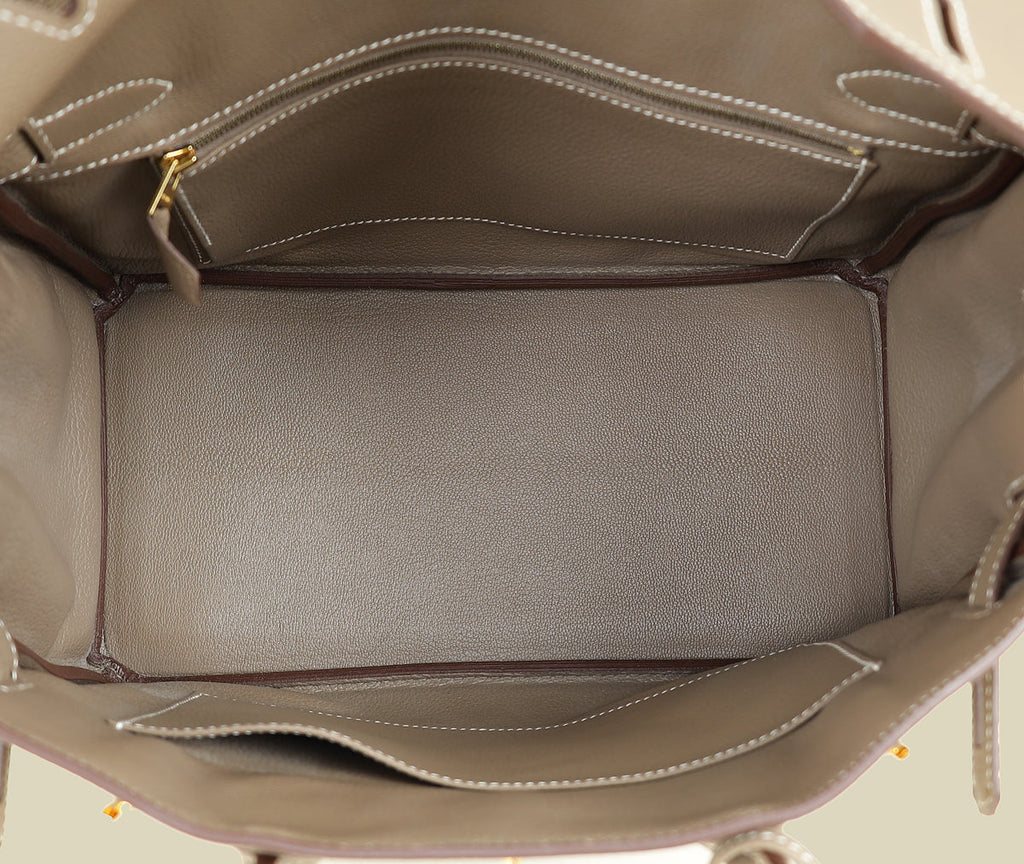 Hermes Etoupe Birkin 30 Bag