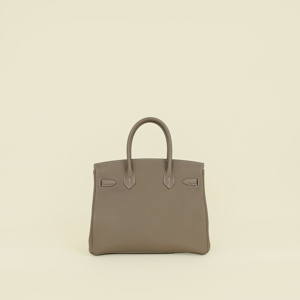Hermes Etoupe Birkin 30 Bag