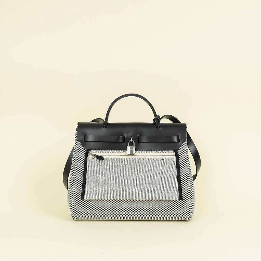 Hermes Bicolor Herbag 31 Criss Viking Quadrille Retourne Bag