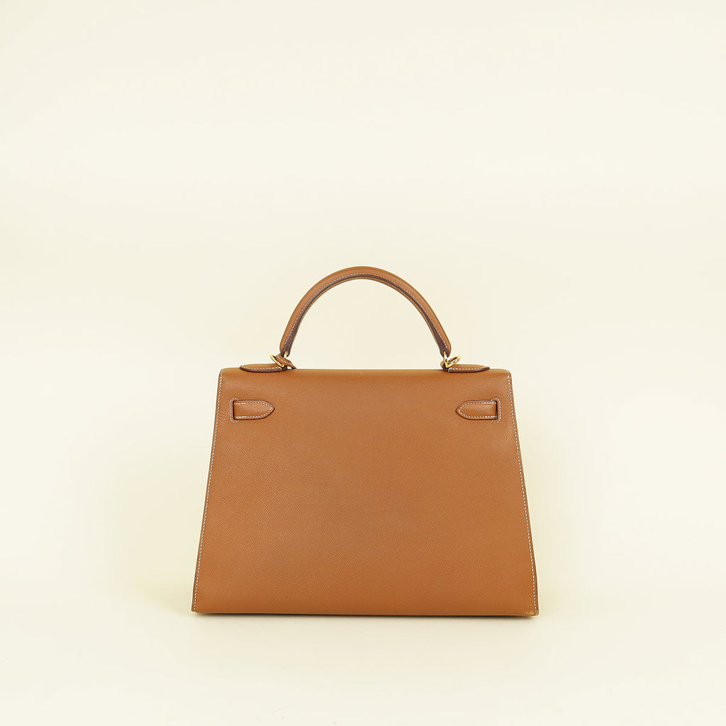 Hermes Gold Sellier Kelly 32 Bag