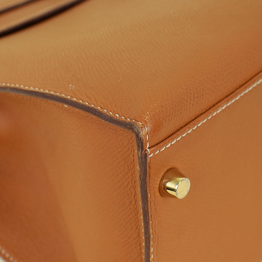 Hermes Gold Sellier Kelly 32 Bag