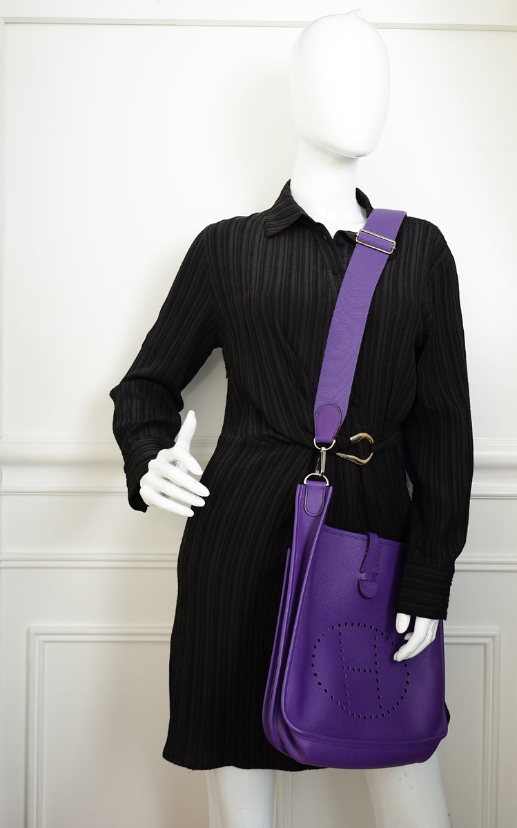 Hermes Ultraviolet Evelyne III 29 PM Bag