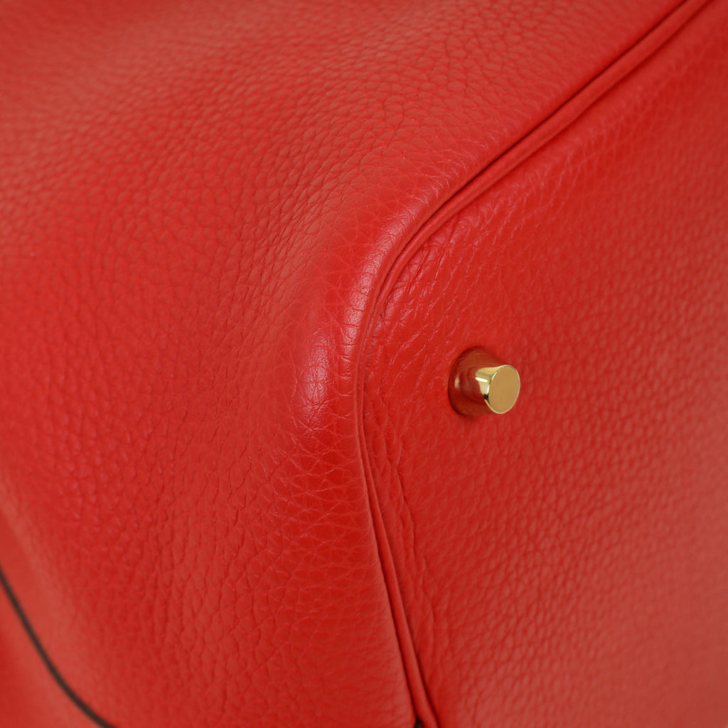 Hermes Rouge Casaque Picotin Lock 22 Bag