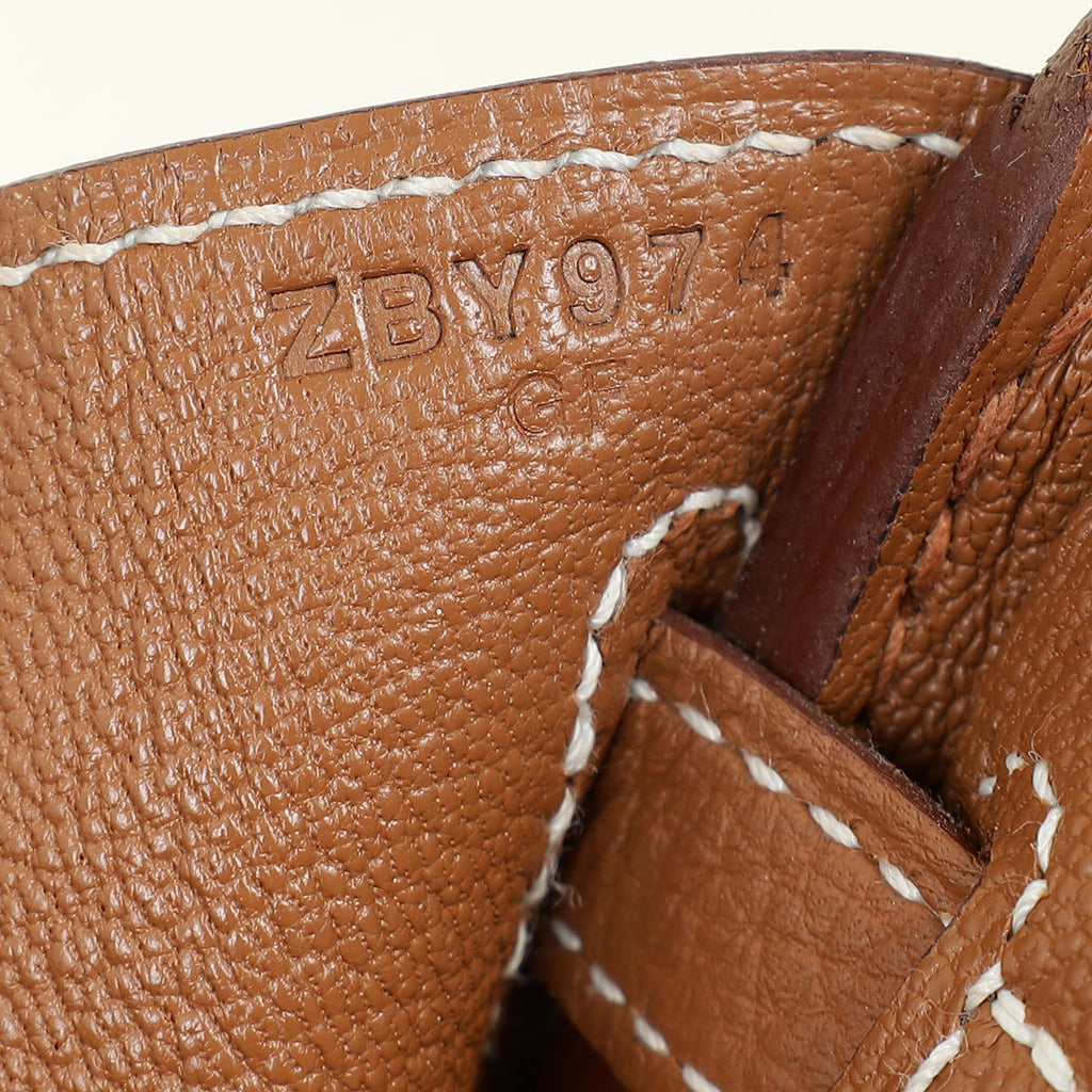 Hermes Gold Retourne Birkin 25 Bag