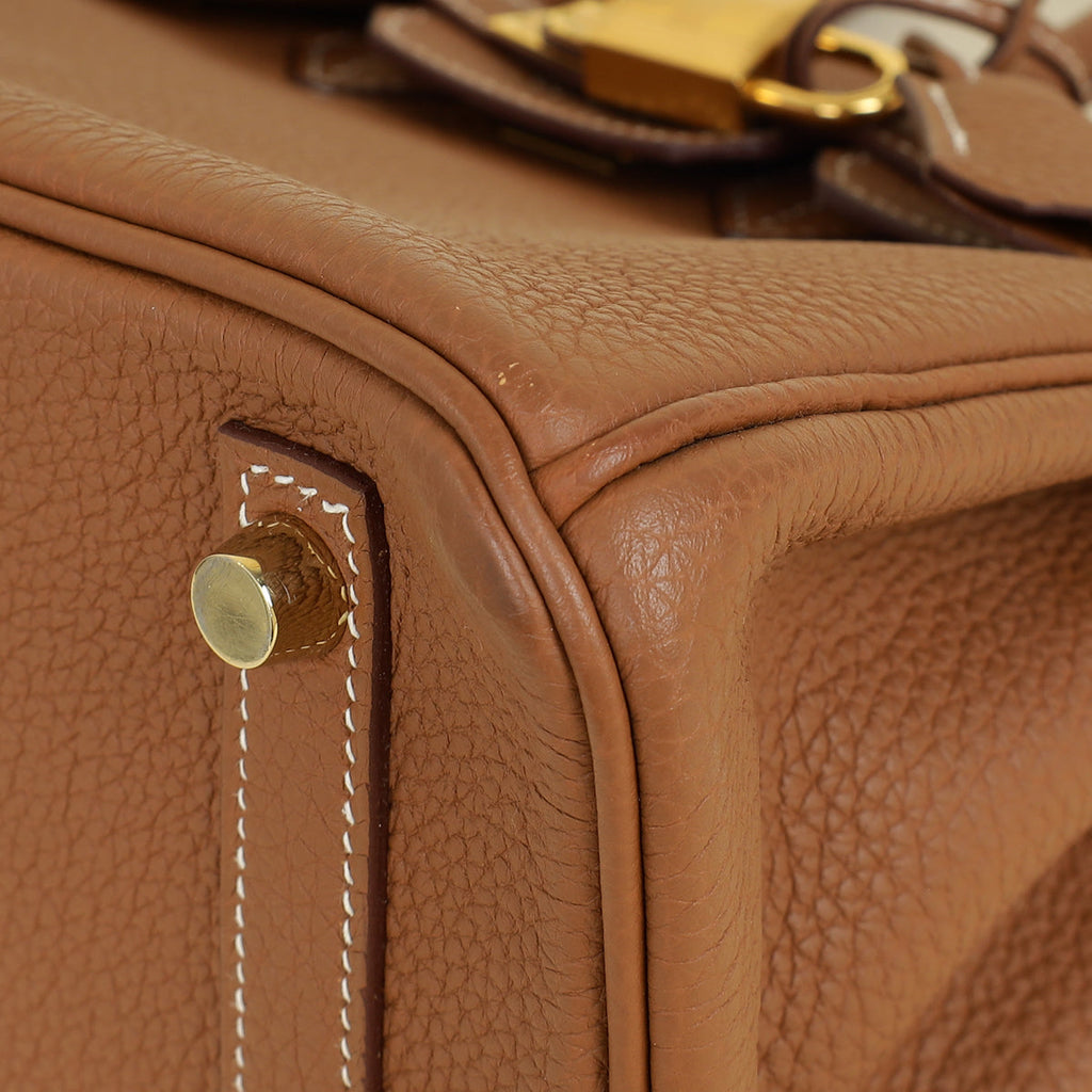 Hermes Gold Retourne Birkin 25 Bag
