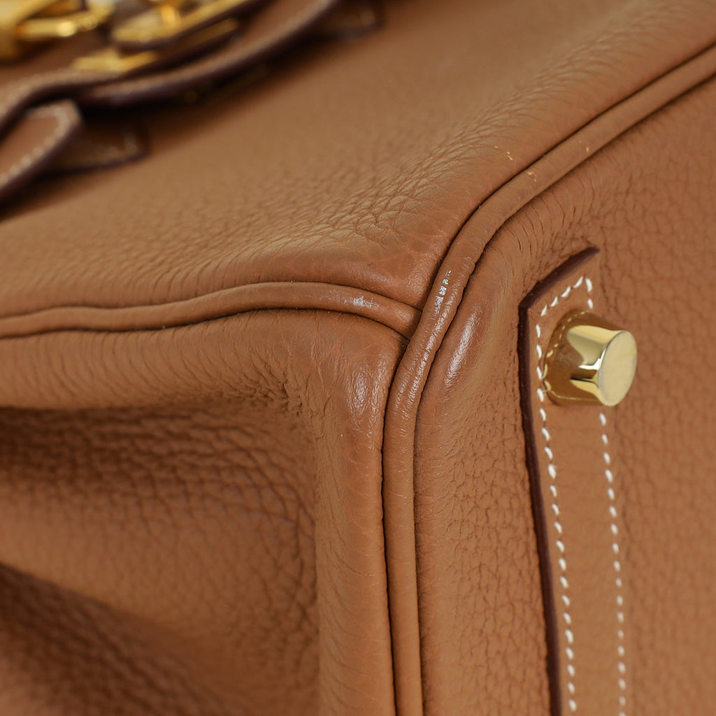 Hermes Gold Retourne Birkin 25 Bag
