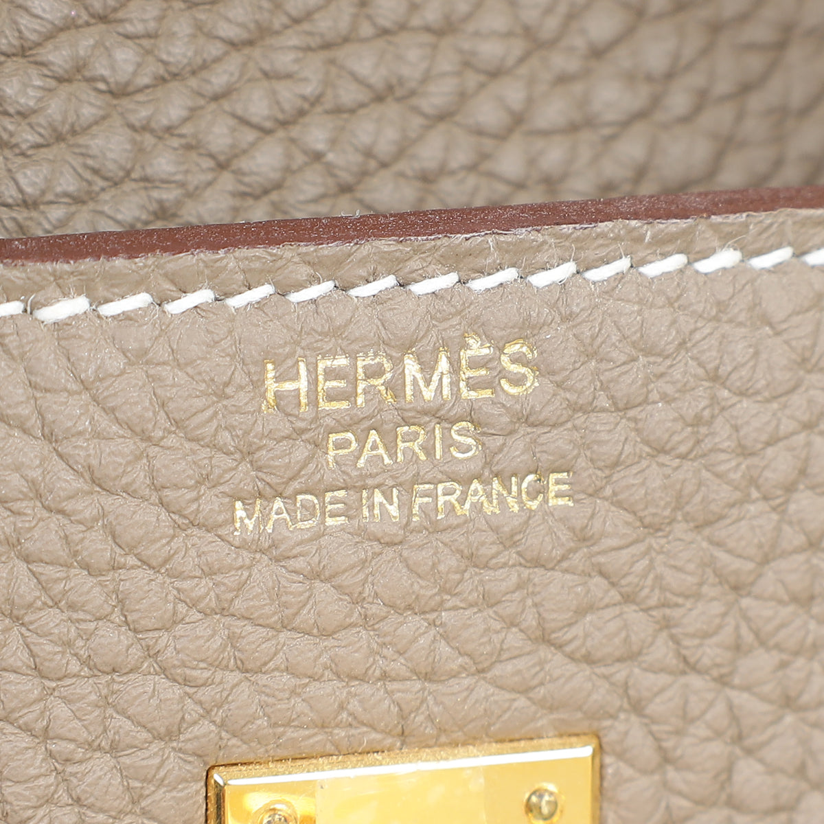 Hermes Etoupe Retourne Birkin 25 Bag