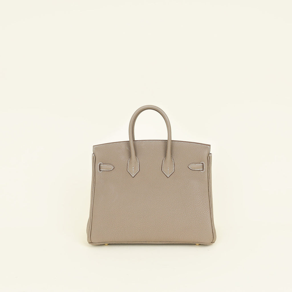 Hermes Etoupe Retourne Birkin 25 Bag
