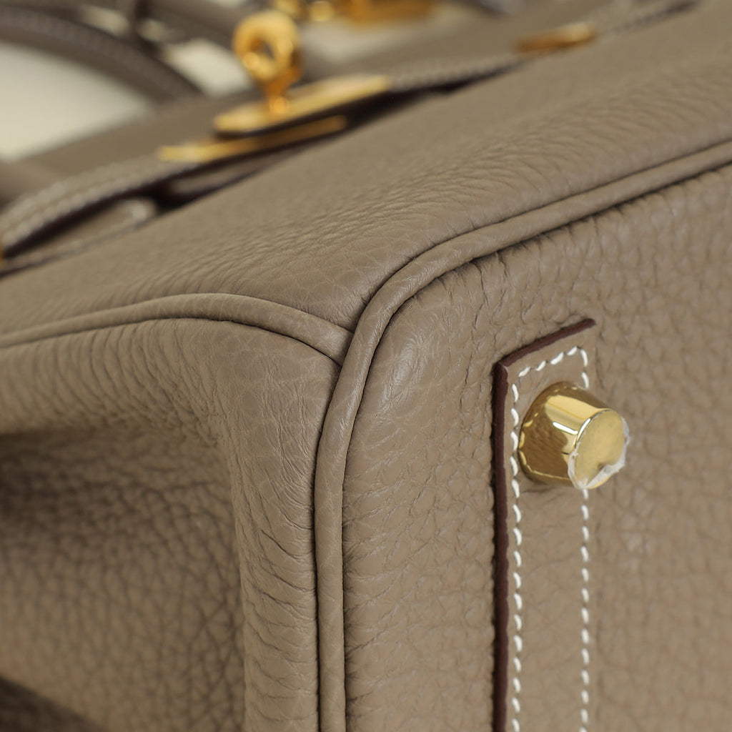 Hermes Etoupe Retourne Birkin 25 Bag