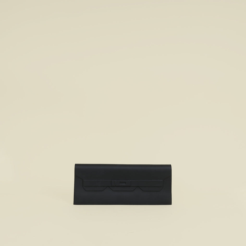 Hermes Noir Birkin Shadow Clutch