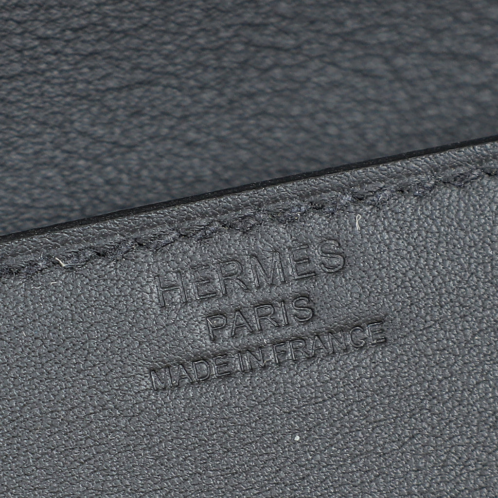 Hermes Noir Birkin Shadow Clutch