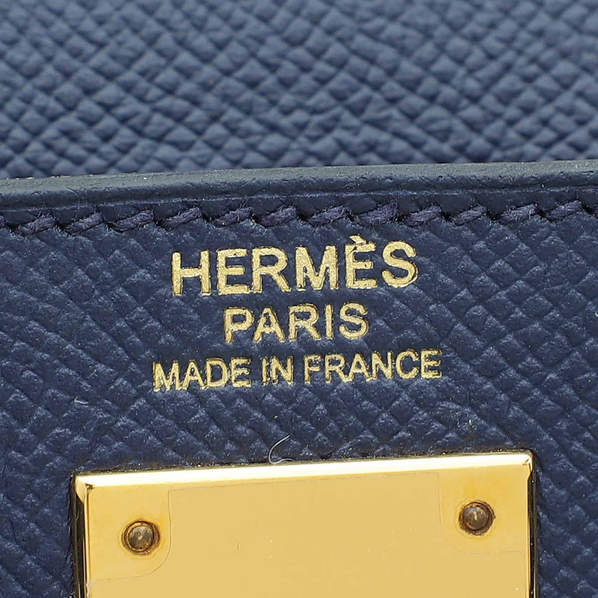 Hermes Bleu Saphire Kelly 32 Sellier Bag