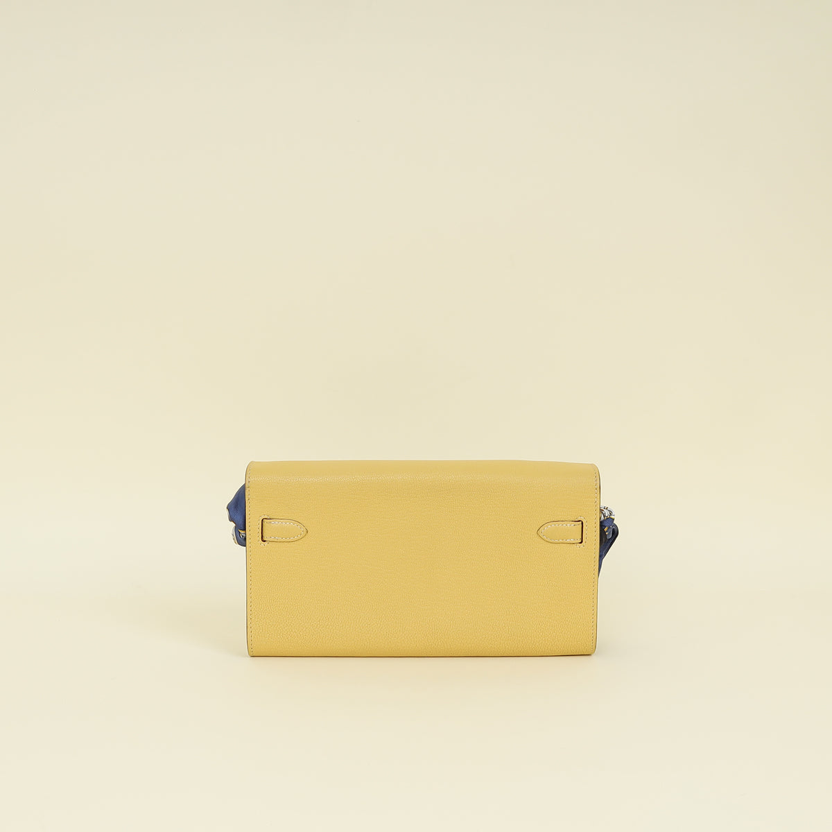 Hermes Jaune Poussin Kelly To Go Chevre Mysore Wallet w/ Twilly