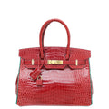 Hermes Bicolor Porosus Crocodile Horseshoe Birkin 30 Bag