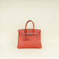 Hermes Cuivre Ostrich Retourne Horseshoe Birkin 30 Bag