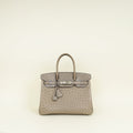 Hermes Gris Tourterelle Ostrich Retourne Birkin 30 Bag