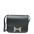 Hermes Noir Constance III Mini Tadelakt Lizard Lock Bag