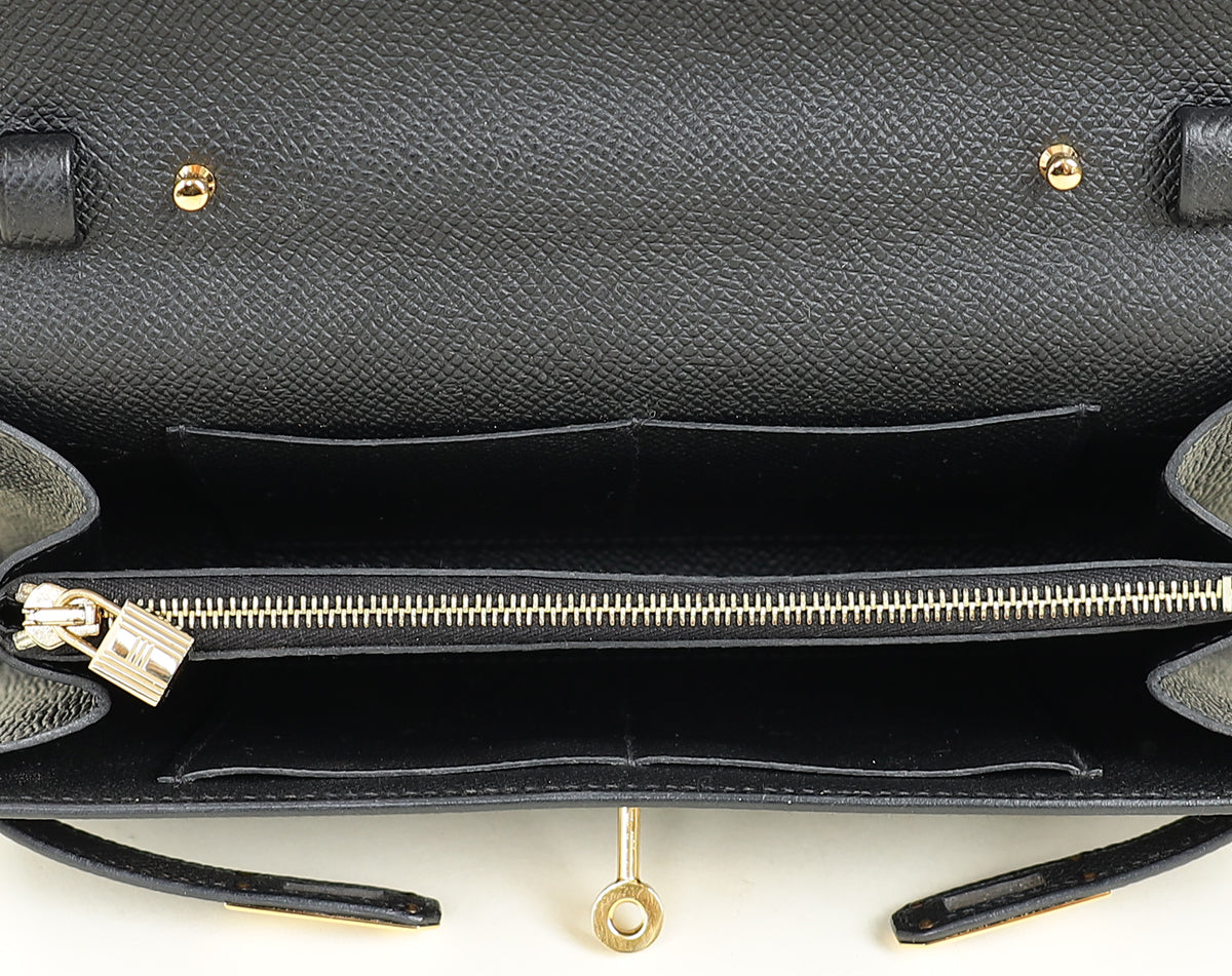 Hermes Noir Kelly To Go Wallet