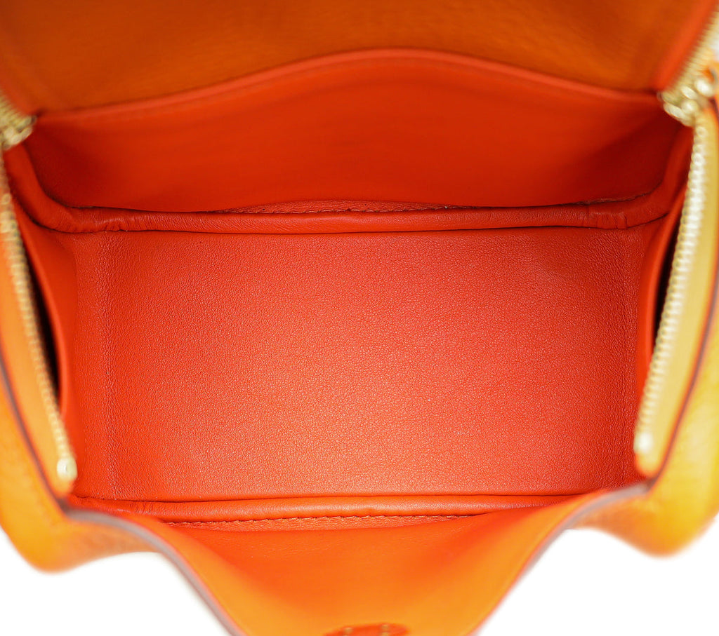 Hermes Orange Mini Lindy Bag
