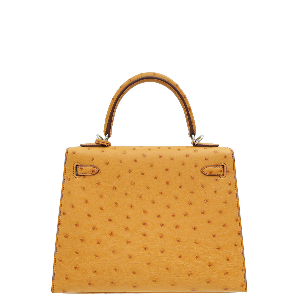 Hermes Gold Ostrich Sellier Kelly 25 Bag
