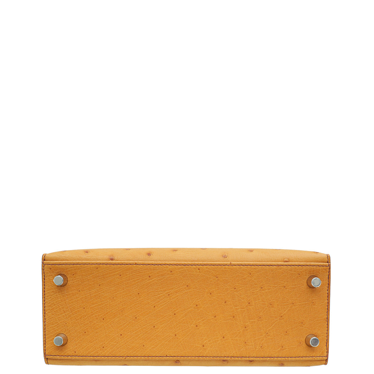 Hermes Gold Ostrich Sellier Kelly 25 Bag