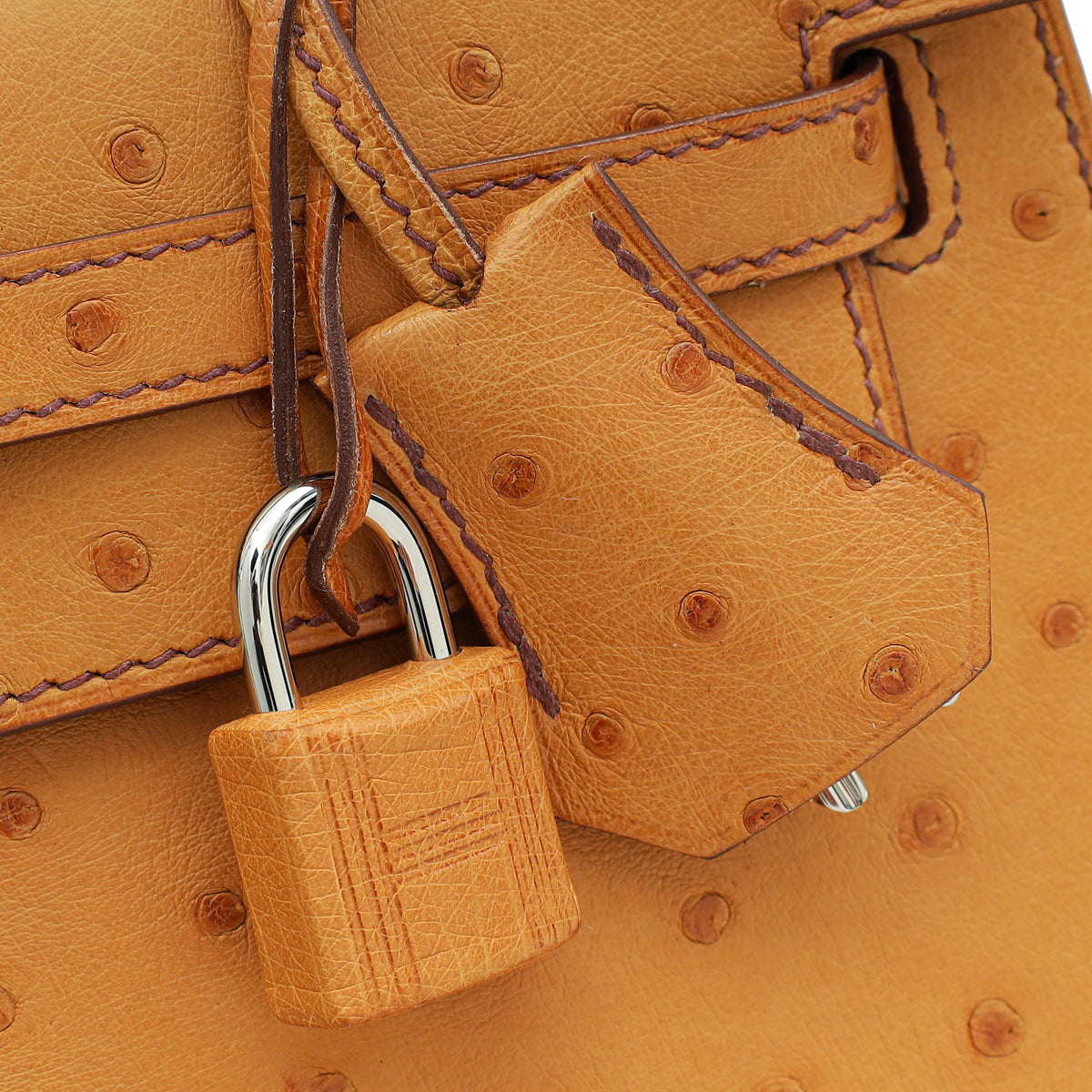 Hermes Gold Ostrich Sellier Kelly 25 Bag