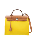 Hermes Bicolor Herbag PM Vache Hunter Toile Bag