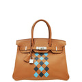 Hermes Tricolor Tressage Birkin 30 Bag