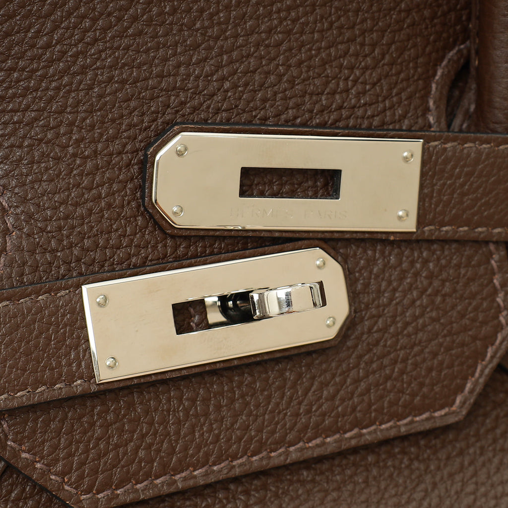 Hermes Chocolate Retourne Birkin 35 Bag